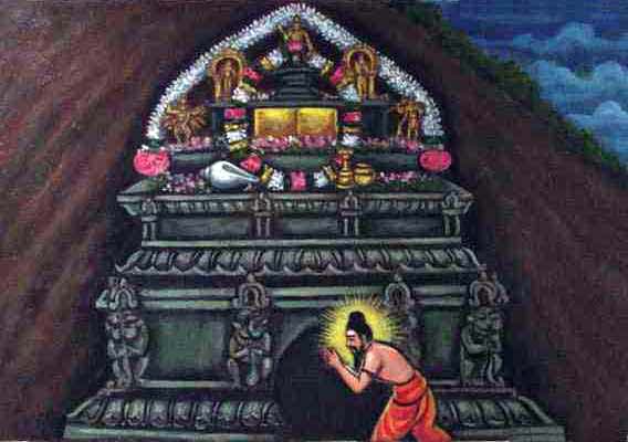Bhogar creates a throne in the cave, and uses the eight saktis
