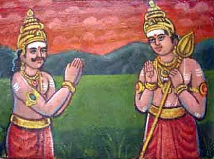 Lord Murugan sends Veerabahu Devar as envoy