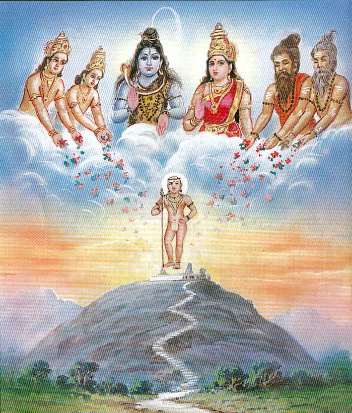 Palani Andavar, Lord of Palani, honoured by gods and rishis