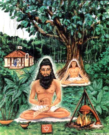 Bhogar Nath and his young disciple Babaji at Kataragama